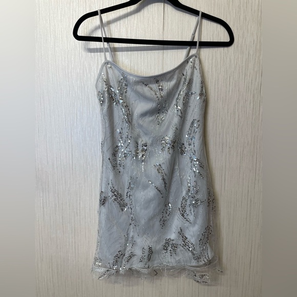 Lucy in the Sky Shimmering Silver Sequin Dress Size S - Picture 8 of 9
